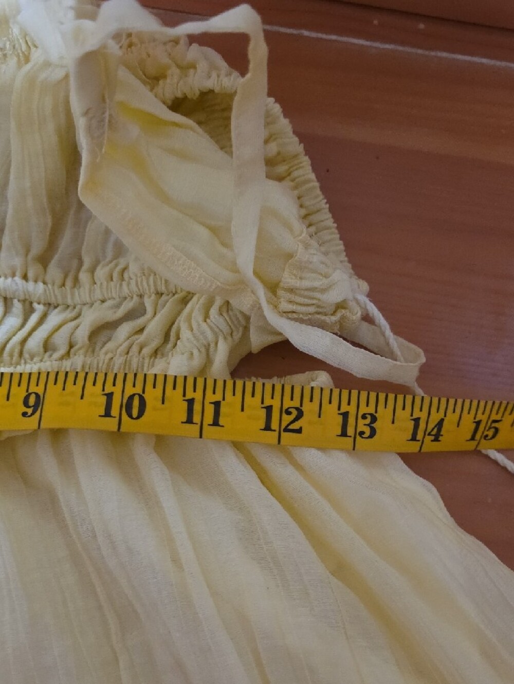 Yellow Tiered Maxi Sundress with Tassel Tie - Picture 7 of 10